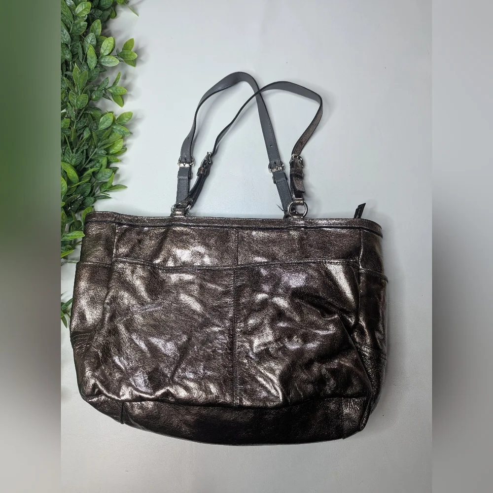 Coach F17722 Metallic Carryall Bag